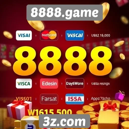 Métodos de pagamento disponíveis em 8888.game