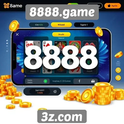 Interface do usuário do 8888.game é intuitiva e funcional